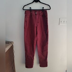 AE Burnt Orange Mom Jeans